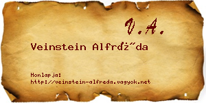 Veinstein Alfréda névjegykártya